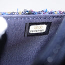 CHANEL Chain wallet Shoulder Bag Tweed Navy Gold CC Auth 208352SAM-27