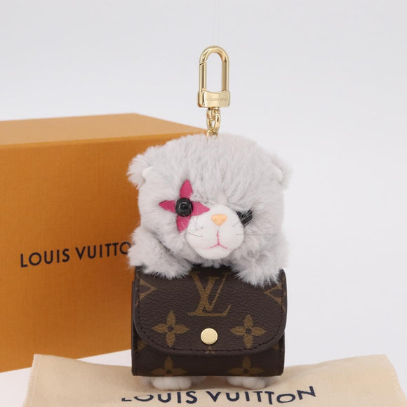 LOUIS VUITTON Monogram LV Cute Kitten Bag Charm M03512 LV Auth 208353M