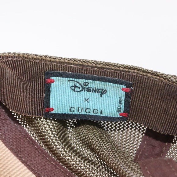 GUCCI GG Supreme GUCCIxDisney Cap PVC L Beige 648843 Auth 208355