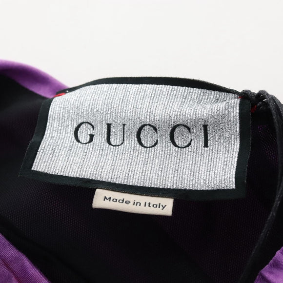 GUCCI Blouse Nylon 40 Purple Auth 208356
