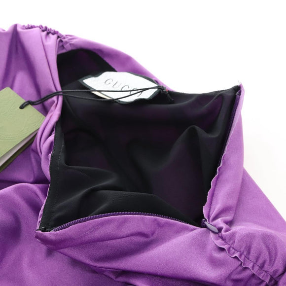 GUCCI Blouse Nylon 40 Purple Auth 208356