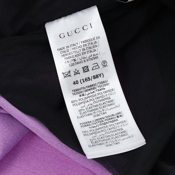 GUCCI Blouse Nylon 40 Purple Auth 208356