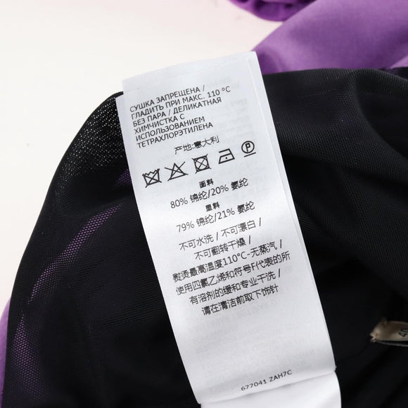 GUCCI Blouse Nylon 40 Purple Auth 208356