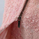 CHANEL One Piece Dress Tweed 36 Pink CC Auth 208357M-11