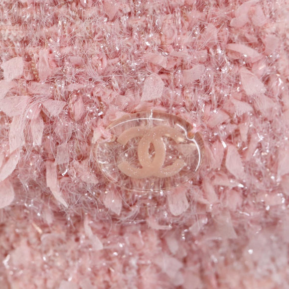 CHANEL One Piece Dress Tweed 36 Pink CC Auth 208357M