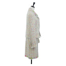 CHANEL Setup Jacket Wool tweed 36 Ivory CC Auth 208358SAM-4