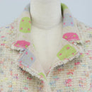 CHANEL Setup Jacket Wool tweed 36 Ivory CC Auth 208358SAM-6
