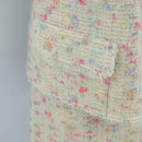 CHANEL Setup Jacket Wool tweed 36 Ivory CC Auth 208358SAM-9
