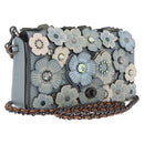 Coach Shoulder Bag Leather Blue Auth 208360A-1