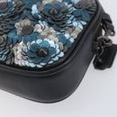 Coach Shoulder Bag Leather Black Auth 208362A-11
