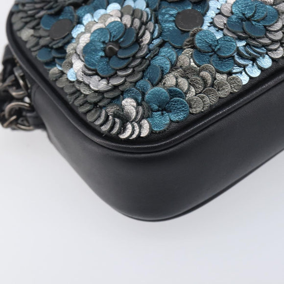 Coach Shoulder Bag Leather Black Auth 208362A