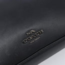 Coach Shoulder Bag Leather Black Auth 208362A-15