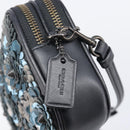 Coach Shoulder Bag Leather Black Auth 208362A-16