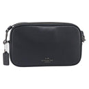 Coach Shoulder Bag Leather Black Auth 208362A-3