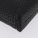 Bally Hand Bag Leather Black Gold Auth 208371A-10