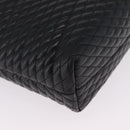 Bally Hand Bag Leather Black Gold Auth 208371A-12