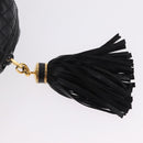 Bally Hand Bag Leather Black Gold Auth 208371A-14