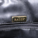 Bally Hand Bag Leather Black Gold Auth 208371A-17