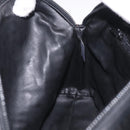 Bally Hand Bag Leather Black Gold Auth 208371A-20