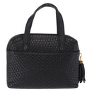 Bally Hand Bag Leather Black Gold Auth 208371A-3