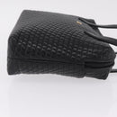Bally Hand Bag Leather Black Gold Auth 208371A-4