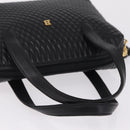 Bally Hand Bag Leather Black Gold Auth 208371A-7