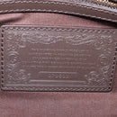 HUNTING WORLD Shoulder Bag Canvas Beige Gold Auth 208372-18