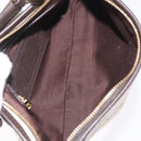 HUNTING WORLD Shoulder Bag Canvas Beige Gold Auth 208372-19