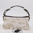 HUNTING WORLD Shoulder Bag Canvas Beige Gold Auth 208372-25