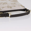 HUNTING WORLD Shoulder Bag Canvas Beige Gold Auth 208372-7