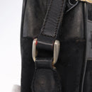GUCCI GG Canvas Web Sherry Line Shoulder Bag Black Gold Auth 208373-17