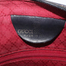 GUCCI GG Canvas Web Sherry Line Shoulder Bag Black Gold Auth 208373-21