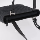 Bally Hand Bag Nylon Black Silver Auth 208374A-6
