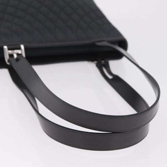 Bally Hand Bag Nylon Black Silver Auth 208374A