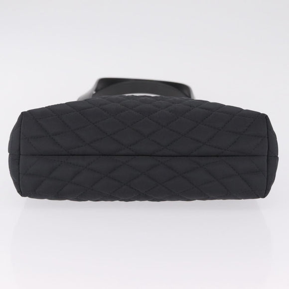 Bally Hand Bag Nylon Black Silver Auth 208374A