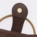 ETRO Hand Bag PVC Canvas Brown Gold Auth 208375V-16