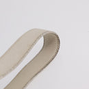 HERMES Picotan MM Hand Bag Canvas Beige Silver Auth 208376-10