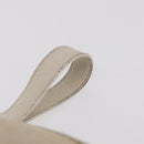 HERMES Picotan MM Hand Bag Canvas Beige Silver Auth 208376-11