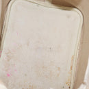 HERMES Picotan MM Hand Bag Canvas Beige Silver Auth 208376-19