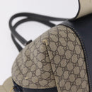 GUCCI Micro Supreme Mini Hand Bag PVC Navy Gold 284720 Auth 208379-11