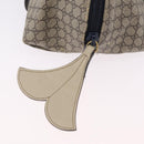 GUCCI Micro Supreme Mini Hand Bag PVC Navy Gold 284720 Auth 208379-14