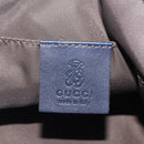 GUCCI Micro Supreme Mini Hand Bag PVC Navy Gold 284720 Auth 208379-15