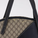 GUCCI Micro Supreme Mini Hand Bag PVC Navy Gold 284720 Auth 208379-4