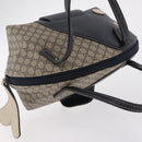 GUCCI Micro Supreme Mini Hand Bag PVC Navy Gold 284720 Auth 208379-5