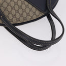 GUCCI Micro Supreme Mini Hand Bag PVC Navy Gold 284720 Auth 208379-6