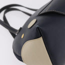 GUCCI Micro Supreme Mini Hand Bag PVC Navy Gold 284720 Auth 208379-9