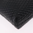 Bally Chain Shoulder Bag Leather Black Gold Auth 208381A-13