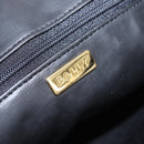 Bally Chain Shoulder Bag Leather Black Gold Auth 208381A-17