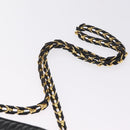 Bally Chain Shoulder Bag Leather Black Gold Auth 208381A-8