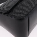 Bally Hand Bag Leather Black Gold Tone Auth 208384V-13